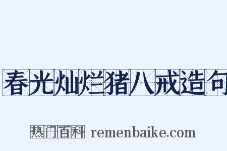 春光灿烂猪八戒造句是什么意思的图片
